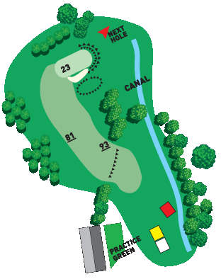 Hole 1 map